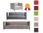 Preview: MODELL "AVEIRO" 2-SITZER SOFA IN SAMTSTOFF PREMIUM