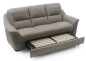 Preview: MODELL "MALACHIT", 3-SITZER SOFA MIT BETTFUNKTION,  IN ECHTLEDER ( NATURELLE & EVOLUTION , freie Farbwahl) !