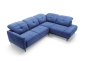 Preview: MODELL "SANDRA", ECKSOFA MIT BETT UND STAURAUM, IN STOFF ( ASTON – freie Farbwahl) !