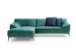 Preview: MODELL "AUSTIN", ECKSOFA IN PETROL STOFF ( BRRUSSELS, freie Farbwahl ) !