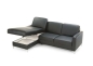 Preview: MODELL "BASIC", ECKSOFA MIT BETTFUNKTION IN ECHTLEDER ( NATURELLE, freie Farbwahl ) !