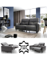 Preview: MODELL "SANDRA", 3-SITZER SOFA MIT RELAXFUNKTION (elektrisch), IN ECHTLEDER ( EVOLUTION)