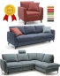 Preview: MODELL "NILS", 3-SITZER SOFA MIT BETTFUNKTION, IN STOFF ( PERSEMPRA – freie Farbwahl) !