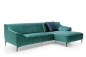 Preview: MODELL "AUSTIN", ECKSOFA IN PETROL STOFF ( BRRUSSELS, freie Farbwahl ) !