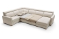 Preview: MODELL "ERGO", ECKSOFA U-FORM MIT BETTFUNKTION UND STAURAUM, IN ECHTLEDER ( PRESTIGE , freie Farbwahl ) !