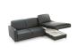 Preview: MODELL "BASIC", ECKSOFA MIT BETTFUNKTION IN ECHTLEDER ( NATURELLE, freie Farbwahl ) !