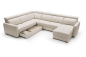 Preview: MODELL "ERGO", ECKSOFA U-FORM MIT BETTFUNKTION UND STAURAUM, IN ECHTLEDER ( PRESTIGE , freie Farbwahl ) !