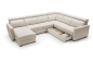 Preview: MODELL "ERGO", ECKSOFA U-FORM MIT BETTFUNKTION UND STAURAUM, IN ECHTLEDER ( PRESTIGE , freie Farbwahl ) !