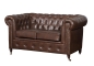 Mobile Preview: MODELL:  " CHESTERFIELD CLASSIC “  HOCKER GROSS ( 100 X 100 ) IN  INDUSTRIAL STYLE LEDER LOOK PREMIUM *)