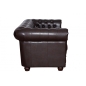 Preview: MODELL: " CHESTERFIELD" 3 - SITZER SOFA MIT BETTFUNKTION IN LEDER LOOK PREMIUM