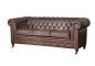 Preview: MODELL:  " CHESTERFIELD CLASSIC “  HOCKER - KLEIN ( 75 X 70 cm ) IN  LEDER LOOK PREMIUM