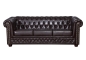 Preview: MODELL:  " CHESTERFIELD “  3 - SITZER SOFA IN  LEDER LOOK  PREMIUM