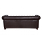 Preview: MODELL: " CHESTERFIELD" 3 - SITZER SOFA MIT BETTFUNKTION IN LEDER LOOK PREMIUM