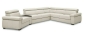 Preview: MODELL "ZOOM", ECKSOFA 1B+T+2,5BK+E+3F MIT BETTFUNKTION UND STAURAUM , IN ECHTLEDER ( NATURELLE , freie Farbwahl ) !