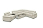 Preview: MODELL "ZOOM", ECKSOFA 1B+T+2,5BK+E+3F MIT BETTFUNKTION UND STAURAUM , IN ECHTLEDER ( NATURELLE , freie Farbwahl ) !