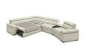 Preview: MODELL "LUZI", ECKSOFA MIT BETTFUNKTION, STAURAUM, IN STOFF ( ADORE – freie Farbwahl ) !