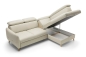 Preview: MODELL "HUGO", ECKSOFA MIT BETTFUNKTION UND STAURAUM IN ECHTLEDER ( EVOLUTION , freie Farbwahl ) !