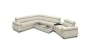 Preview: MODELL "ZOOM", ECKSOFA 3F+E+2,5BK+T+1B  MIT BETTFUNKTION UND STAURAUM , IN ECHTLEDER ( NATURELLE , freie Farbwahl ) !