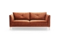 Preview: MODELL "FARINA", 3-SITZER SOFA IN TERRACOTTA STOFF ( ADORE, freie Farbwahl ) !
