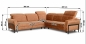 Preview: MODELL "MELLOW", ECKSOFA IN STOFF ( SOFIA , freie Farbwahl ) !