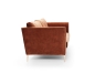 Preview: MODELL "FARINA", 2-SITZER SOFA IN TERRACOTTA STOFF ( ADORE, freie Farbwahl ) !