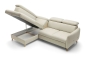 Preview: MODELL "HUGO", ECKSOFA MIT BETTFUNKTION UND STAURAUM IN ECHTLEDER ( EVOLUTION , freie Farbwahl ) !