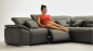 Preview: MODELL "IMPRESSIONE", ECKSOFA MIT RELAXFUNKTION IN ECHTLEDER  !