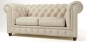 Preview: MODELL:  " CHESTERFIELD MOCCA " 2-SITZER SOFA IN STOFF "AMORE" PREMIUM