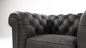 Preview: MODELL:  " CHESTERFIELD MOCCA " 2-SITZER SOFA IN STOFF "AMORE" PREMIUM