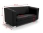 Preview: MODELL:  " CHICAGO " 2-SITZER SOFA in LEDER LOOK PREMIUM