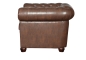 Preview: MODELL:  " CHESTERFIELD CLASSIC “  HOCKER - KLEIN ( 75 X 70 cm ) IN  LEDER LOOK PREMIUM