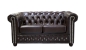 Preview: MODELL:  " CHESTERFIELD “  2 - SITZER SOFA IN  LEDER LOOK  PREMIUM