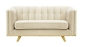 Preview: MODELL:  JENNIFER 2-SITZER SOFA IN SAMTSTOFF „ VELOURS “ PREMIUM