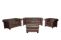 Preview: MODELL:  " CHESTERFIELD CLASSIC “  3 - SITZER SOFA IN  LEDER LOOK PREMIUM