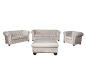 Preview: MODELL:  " CHESTERFIELD CLASSIC “  HOCKER - KLEIN ( 75 X 70 cm ) IN STOFF AMORE PREMIUM *)