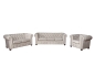 Mobile Preview: MODELL:  " CHESTERFIELD CLASSIC “  HOCKER - GROSS ( 100 x 100 cm ) IN STOFF AMORE PREMIUM *)