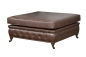 Preview: MODELL:  " CHESTERFIELD CLASSIC “   HOCKER - GROSS ( 100 x 100 cm ) IN  LEDER LOOK PREMIUM