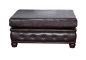 Preview: MODELL " CHESTERFIELD" HOCKER - GROSS (100 x 100 cm) IN LEDER LOOK PREMIUM