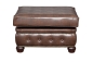 Preview: MODELL:  " CHESTERFIELD CLASSIC “  HOCKER - KLEIN ( 75 X 70 cm ) IN  LEDER LOOK PREMIUM