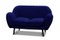 Preview: MODELL „TANGO“ 2 - SITZER SOFA IN SAMTSTOFF VELVET PREMIUM