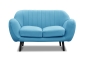 Preview: MODELL „TANGO“ 2 - SITZER SOFA IN SAMTSTOFF VELVET PREMIUM