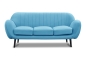 Preview: MODELL „TANGO“ 3 - SITZER SOFA IN SAMTSTOFF VELVET PREMIUM