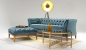 Preview: MODELL:  CHESTERFIELD MODERN ART „W“ HOCKER SOFA IN SAMTSTOFF „ VELOURS “ PREMIUM