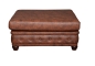 Preview: MODELL:  " CHESTERFIELD CLASSIC “  HOCKER GROSS ( 100 X 100 ) IN  INDUSTRIAL STYLE LEDER LOOK PREMIUM *)