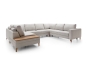 Preview: MODELL „ALIKA“ ECKSOFA in U-FORM mit Bettfunktion und Stauraum in Stoff MONOLITH