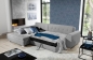 Preview: MODELL „BENEDETTO “ ECKSOFA MIT BETTFUNKTION IN STOFF „VELVET“ PREMIUM