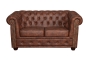 Preview: MODELL:  " CHESTERFIELD CLASSIC “ HOCKER KLEIN ( 75 x 70 cm ) IN  INDUSTRIAL STYLE LEDER LOOK PREMIUM *)