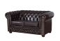 Preview: MODELL:  " CHESTERFIELD “  2 - SITZER SOFA IN  LEDER LOOK  PREMIUM