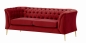 Preview: MODELL:  CHESTERFIELD MODERN ART „M“ 2-SITZER SOFA IN SAMTSTOFF „ VELOURS “ PREMIUM