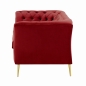 Preview: MODELL:  CHESTERFIELD MODERN ART „M“ 2-SITZER SOFA IN SAMTSTOFF „ VELOURS “ PREMIUM